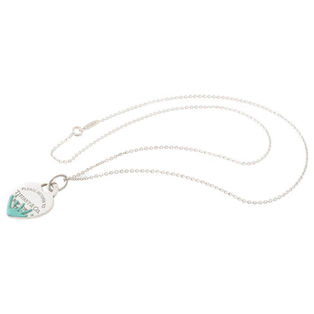 TIFFANY Authentic Blue Heart Necklace - Picture 4 of 8